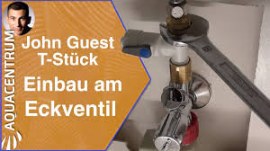 Obelink bietet eine große auswahl an wohnwagen wasserhähnen an. Installation John Guest T Stuck Am Kaltwasser Eckventil Mit Gerateanschuss 3 4 Zoll Youtube