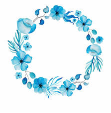 Blue Watercolor Png Blue Flower Frame Png Transparent Png Image For Free Download Explore More Flower Frame Png Floral Drawing Watercolor Flower Background