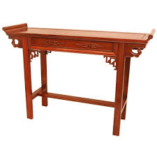 Oriental Furniture Qing Orange End Table St Pj100 H The Home Depot In 2020 Hall Console Table Coffee Table Wood Traditional Console Tables
