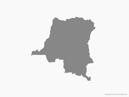 With rivers, selected cities, highways, railroads, main airports and ports. Vector Map Of The Democratic Republic Of The Congo Single Color Free Vector Maps