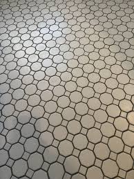 Black And White Hex Tile With Gray Grout White Porcelain Hex Tile With Silver Gray Grout Grey Flooring Flooring Interlocking Rubber Tile