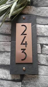 The entire collection of modern house numbers products have been selected to meet the highest standards for architectural style and quality. Bungalowg Modern Copper 5 Line Wall Address Plaque Reviews Wayfair