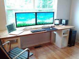 1.1 stain your own wood countertops. Lirik S Talking About Needing A New Desk Check This Out Oak Worktop With Ikea Desk Stands Ikea Desk Desk Diy Office Desk