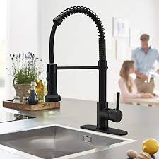 Maybe you would like to learn more about one of these? Besy Commercial Kitchen Faucet With Pull Down Sprayer Solid Brass High Arc Single Handle Single Lever Spring Rv Kitchen Sink Faucet With Pull Out Sprayer 3 Function Laundry Faucet Matte Black Pricepulse