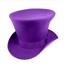 Mad Hatter Hat From Original Hat Alice In Wonderland Purple Felt Size Medium Unisex Costume Halloween Purple Hats Mad Hatter Top Hat Top Hat