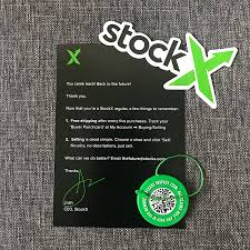Stockx | stockx is the world's first stock market of things. 5 Sets Lot In Stock X Green Circular Tag Rcode Sticker Flyer Card Authentic Stockx Plastic Buckle For Shoes Accessories Game Collection Cards Aliexpress