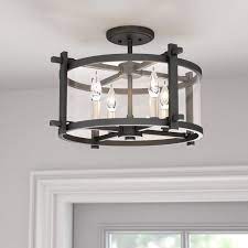 Trent Austin Design Yucca Valley 4 Light Semi Flush Mount Reviews Wayfair Entryway Light Fixtures Kitchen Lighting Fixtures Foyer Lighting