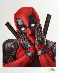 Lightly draw guidelines inside the head…these will help you place the eyes in the right spot. Deadpool Ballpoint Pen Realistic Drawing By Stephan Moity Desenhos Deadpool Desenhos Realistas Desenhos Da Marvel