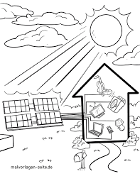 Malvorlage Solaranlage Energie Umweltschutz Kostenlose Ausmalbilder