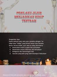 Kesesuaian antara informasi dan kenyataan. Agama Bab 3