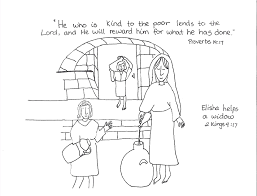 Elias y el cuervo para colorear. Elijah And Widow Coloring Pages