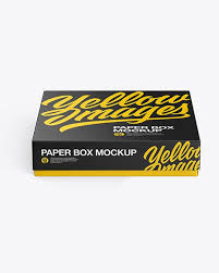 Paper Box Mockup High Angle Shot In Box Mockups On Yellow Images Object Mockups Mockup Free Psd Box Mockup Free Psd Mockups Templates