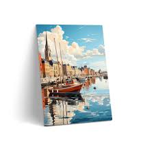Tablou Canvas - France Harbour – The Print Studio