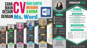 Ini contoh daftar riwayat hidup kreatif yang 'aku banget' plus 'kekinian'. Contoh Cara Buat Cv Lamaran Kerja Dengan Microsoft Word Youtube