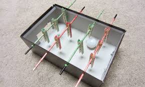 How To Make A Mini Foosball Table Table Football Soccer Youtube Table Football Foosball Table Foosball