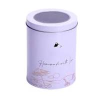 China Custom Designs Cylinder Clear Lid Metal Tin Can ...