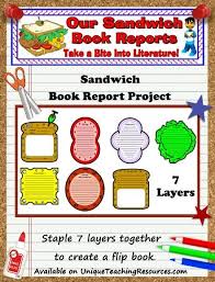 sandwich book report project templates printable