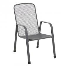 Mwh Savoy Basic Stapelsessel Streckmetall Eisengrau Gartenstuhl Metall Gartenbank Metall Moderne Gartenstuhle