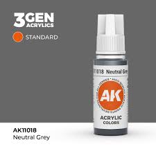 AK-Interactive: (3rd Gen) Acrylic - Neutral Grey (17ml)