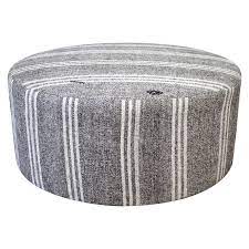 Timeless, rich bonded leather is a great accent for any setting. Custom Made Vintage Turkish Rug Round Cocktail Ottoman Coffee Table For Sale At 1stdibs