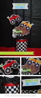 Monster Truck Centerpiece Table Decoration Monster Truck Decor Birthday Party M Monster Trucks Birthday Party Monster Truck Birthday Monster Jam Birthday