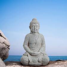 Grosser Buddha Figuren Sitzend Steinoptik Hohe 62 Cm Buddha Figur Buddha Figur