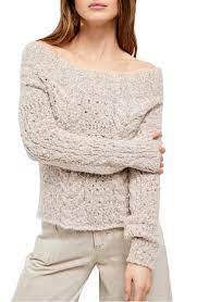 Women S Free People Avalon Off The Shoulder Sweater Size X Small Ivory Fashion Gone Rogue