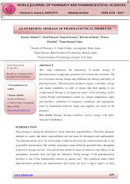 Nos coups de coeur sur les routes de france. Pdf An Overview Storage Of Pharmaceutical Products