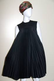 Vtg 60s Black Pleated Trapeze A Line Tent Dress Nwt In 2020 Tent Dress Essential Dress Dress Silhouette