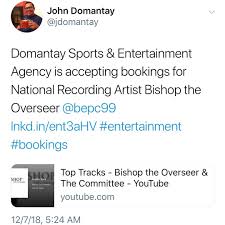 Bishop Enterprises Publishing Llc Signs Booking Agency Agreement With Domantay Sports Entertainment Agency Jdom In 2020 Rap Artists Recording Artists Entertaining