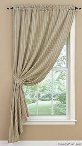 The Country Porch Features The Millstone Lined Single Tieback Curtain Panel From Park Designs Curtains Window Treatments Living Room Curtains Living Room