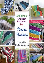 This is one of the most stunning afghan patterns you will find! 24 Free Crochet Patterns For Striped Blankets The Stitchin Mommy