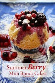 Fruits Of The Forest Mini Bundt Cakes Julia S Cuisine Recipe Mini Bundt Cakes Bundt Cake Cake Servings