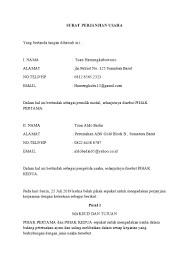 Hubungan bisnis antara perusahaan dengan kontraktor dan mitra bisnis. Contoh Surat Perjanjian Usaha Yang Baik Dan Benar Detiklife