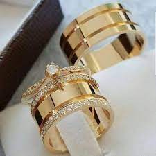 Ebay Ad Round Diamond His Her Engagement Bridal Wedding Ring Trio Set 14k Yellow Gold Fn In 2020 Wedding Ring Trio Sets
