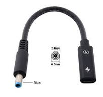 FVH Type C USB-C Female Input to DC 4.5*3.0mm Power PD Charge Cable fit for Laptop 18-20V