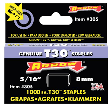 It features an all chromed steel housing, jam resistant mechanism, powerful coil spring, staple viewing window and steel working parts hardened in a 1,500. Arrow Fastener 305 Genuine 5 16 Inch Thin Wire Staples For T30 Staple Gun Ht30 Hammer Tacker 1 000 Pack Buy Online In Bahamas At Bahamas Desertcart Com Productid 21998599