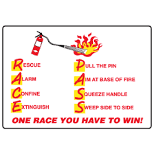 Safety fits like a glove. Fire Extinguisher Race And P A S S Procedure Signs