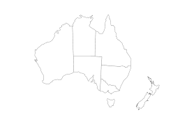 Ec017) touristische karte von neuseeland. Australien Contour Map Kontur Karte Von Australien Australien Und Neuseeland Ozeanien