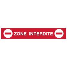 Bienvenue dans la zone interdite. Ruban Marquage Adhesif Zone Interdite Virages