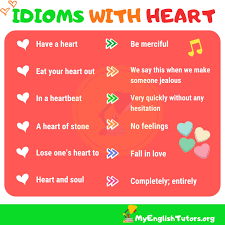 10 Heart Idioms And Expressions In English Idioms And Phrases Learn English Idioms