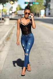 Roressclothes Clothing Ideas Women Fashion Black Top Blue Jeans Casual Miami Outfits Womens Summer Fashion Outfits Birthday Outfit For Women