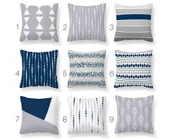 Its cover features a raised and textured boho design in. Blue Gray Throw Pillow Cover Modern Mix And Match Pillow Etsy In 2021 Navy Blue Throw Pillows Grey Throw Pillows Unique Throw Pillows