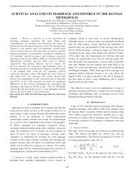 Nullity of marriage and divorce. Pdf Survival Analysis On Marriage And Divorce In The Kumasi Metropolis