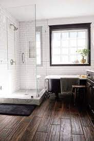 Think creatively, and enjoy a unique bathroom floor design for years to come. Wood Tiles Bathrooms Remodel Home Bathroom Inspiration
