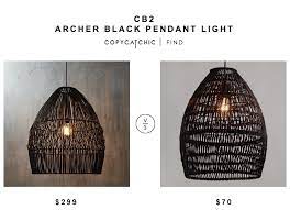 2 swatches for bamboo open weave orb pendant shade. Cb2 Archer Black Pendant Light Copycatchic Black Pendant Light Pendant Light Black Pendant Light Kitchen