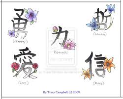 Kanji Flower Symbols By Supersibataru On Deviantart Japanese Flower Tattoo Japanese Tattoo Symbols Symbolic Tattoos