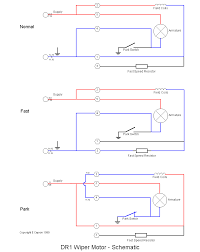 On my wipers, a solid blue (l) wire exits the motor housing and attaches to the outer contact. Lucas Dr3 Wiper Motor Wiring Diagram Diagram Automotive Electrical Marine