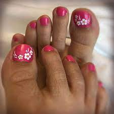 Make your nails sunnier this season with beach themes and bright pastels. Simple Flower Toe Nail Designs