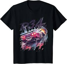 JDM R34 Skyline Automotive JDM Legend Tuning Car T-Shirt : Amazon.co.uk:  Fashion